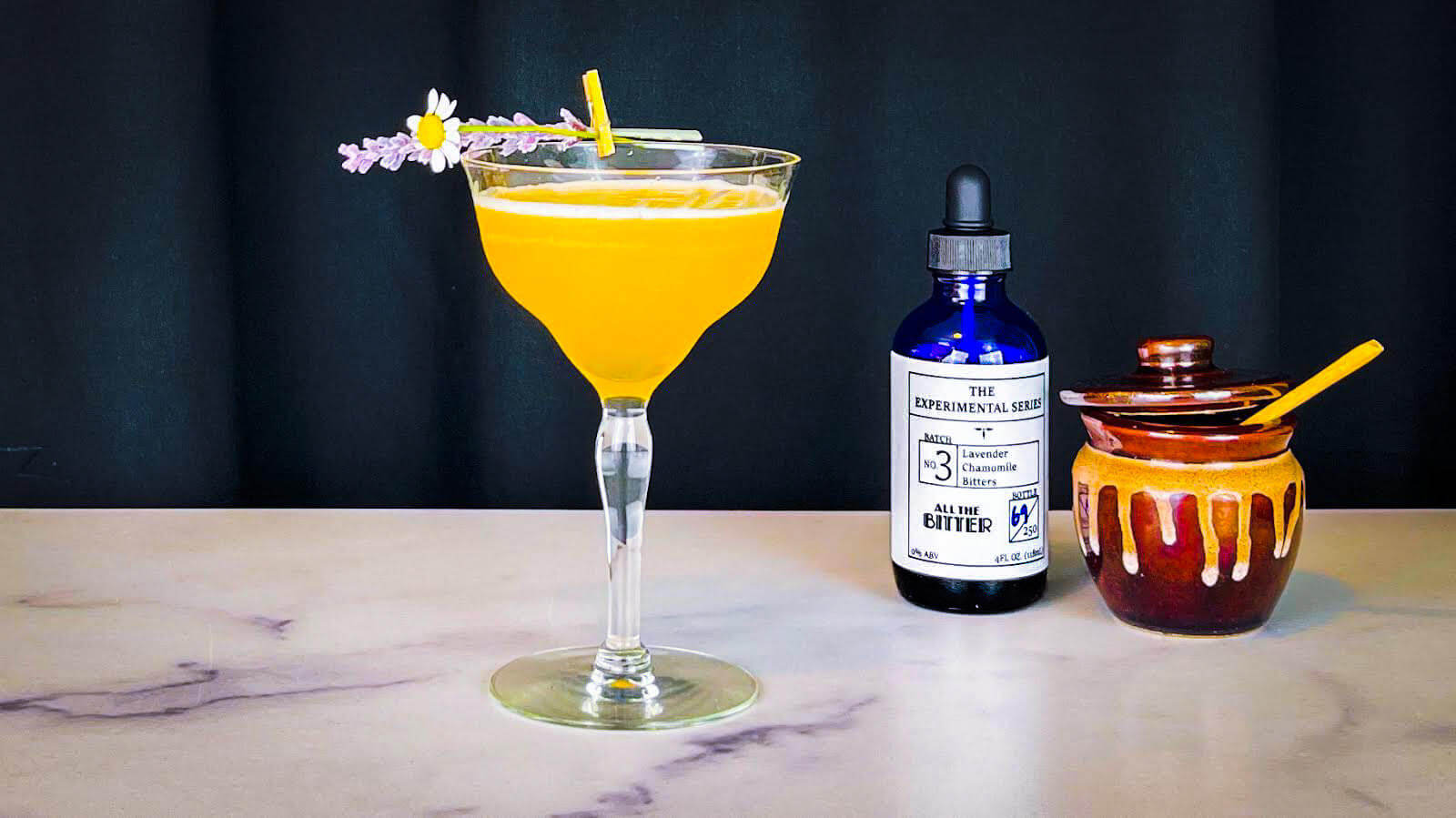 non alcoholic bees knees cocktail