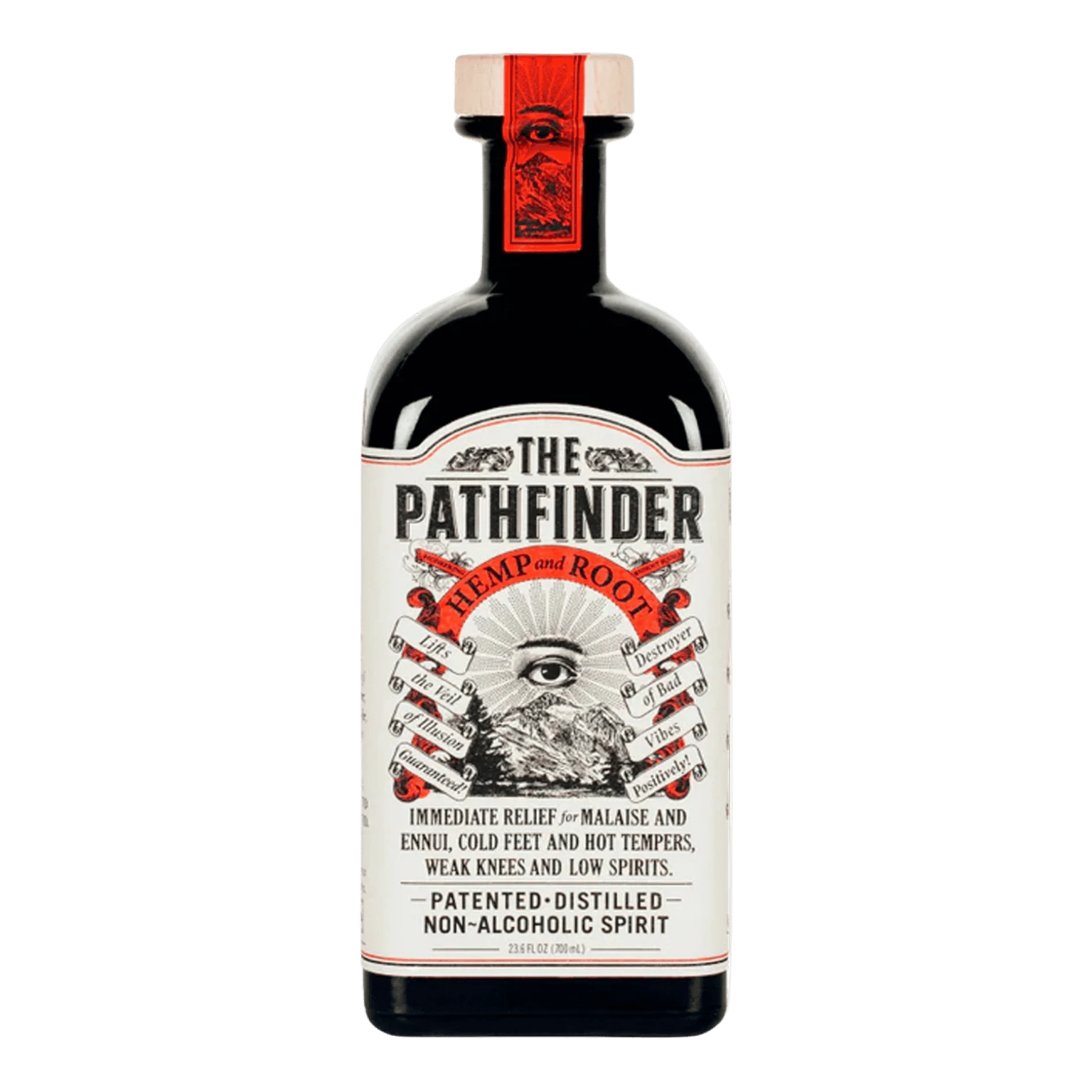 bottle of the pathfinder nonalcoholic amaro spirit