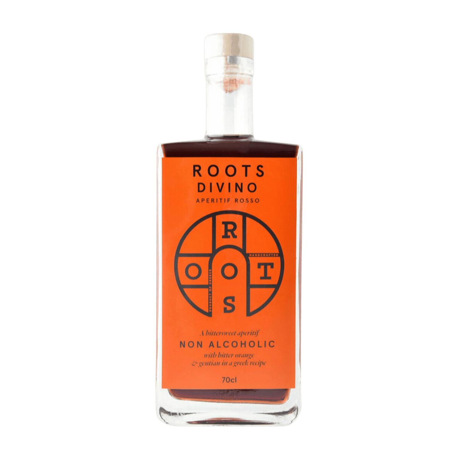 bottle of roots divino non alcoholic sweet vermouth "rosso"